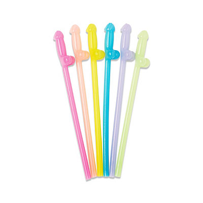  Bachelorette Party Pecker Penis Straws (10 Straws) (White) :  Home & Kitchen