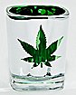 Metallic Weed Leaf Shot Glass - 2 oz.