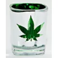 Metallic Weed Leaf Shot Glass - 2 oz. at Spencer's