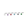 Multi-Color L-Bend Nose Ring - 6 Pack at Spencer's