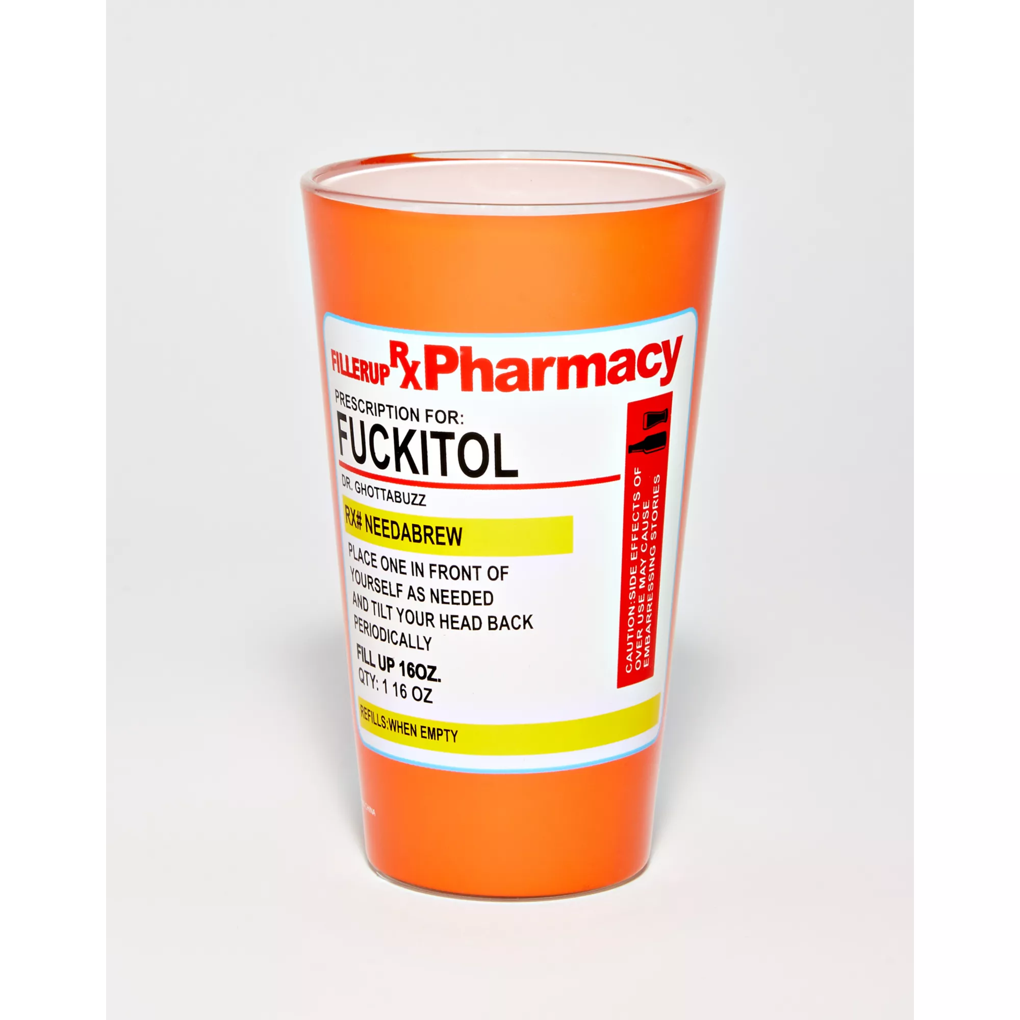 Fuckitol Pint Glass - 16 oz. at Spencer's