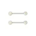 Druzy CZ Nipple Barbells 1 Pair - 14 Gauge at Spencer's