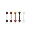 Multi-Pack Splatter Ombre Curved Barbells 5 Pack - 16 Gauge at Spencer's
