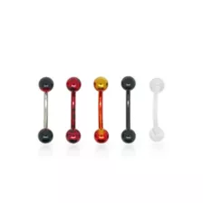 Multi-Pack Splatter Ombre Curved Barbells 5 Pack - 16 Gauge at Spencer's