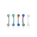 Multi-Pack Rainbow Curved Barbells 5 Pack - 16 Gauge at Spencer's