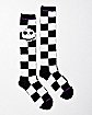 Checkered Jack Skellington Knee High Socks - The Nightmare Before Christmas