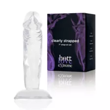 Clearly Strapped Clear Dildo With Strap-On Harness 7 Inch - Hott Love Extreme at Spencer's