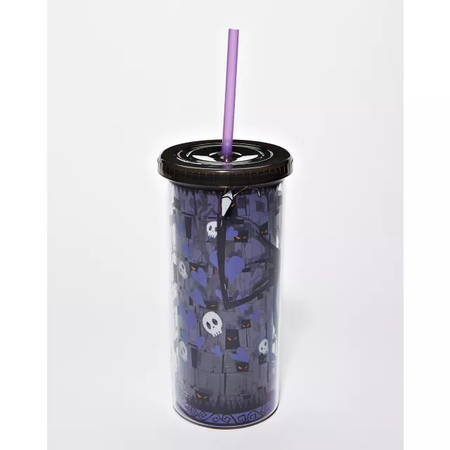 Jack Skellington Skull and Heart Cup with Straw 20 oz. - The Nightmare Before Christmas at Spencer's