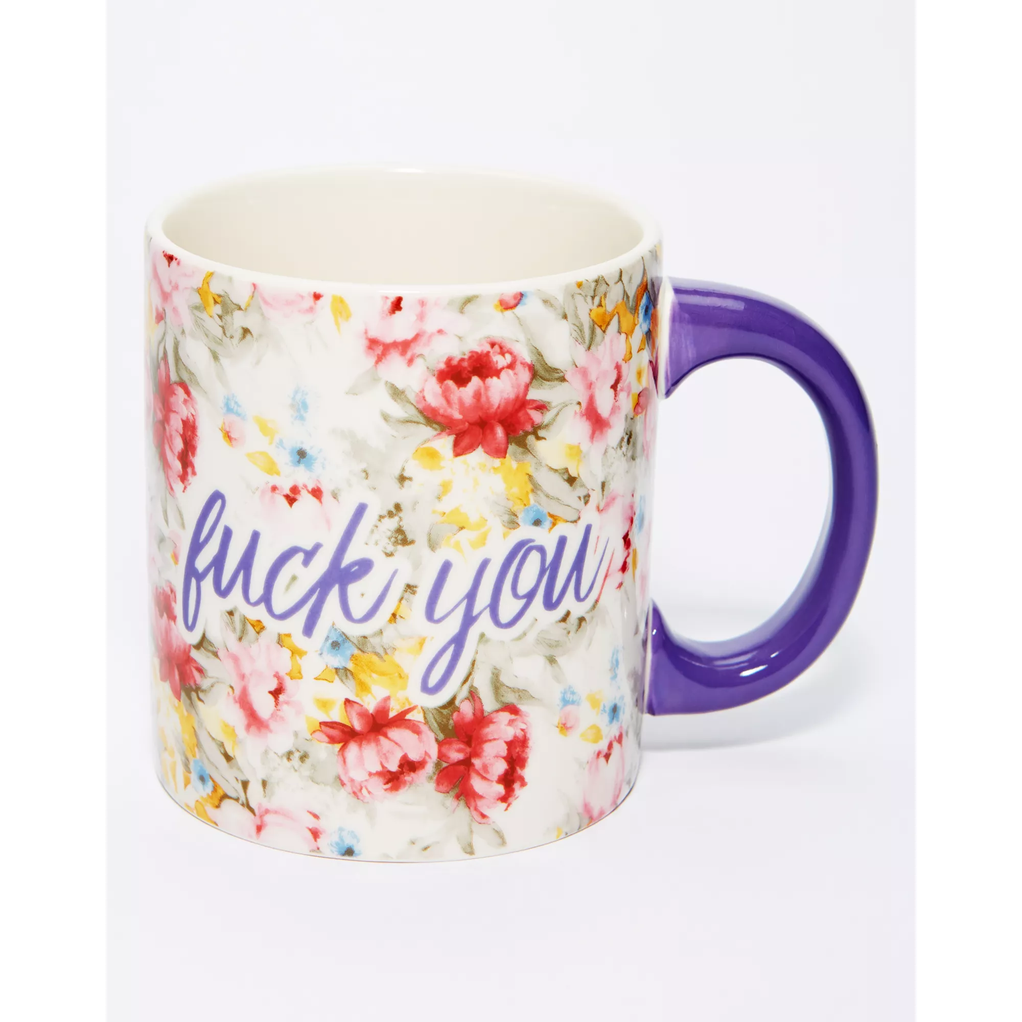Floral Fuck You Coffee Mug - 20 oz. at Spencer's