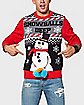 Light-Up Snowballs Deep Ugly Christmas Sweater
