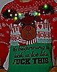Light-Up Angry Reindeer Ugly Christmas Sweater