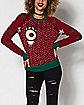Peek-a-Boob Reindeer Ugly Christmas Sweater