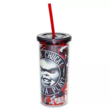 Hi I'm Chucky Cup With Straw - 20 oz. at Spencer's