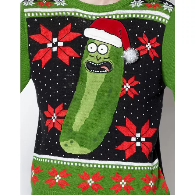 Light Up Pickle Rick Ugly Sweater Rick and Morty EX Large by Spencer s