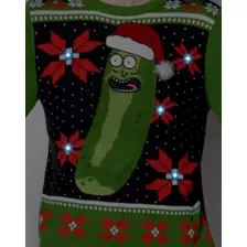 Light Up Pickle Rick Ugly Sweater Rick and Morty Spencer s