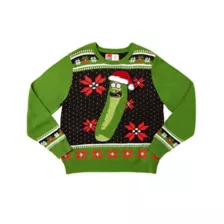 Light Up Pickle Rick Ugly Sweater Rick and Morty Spencer s