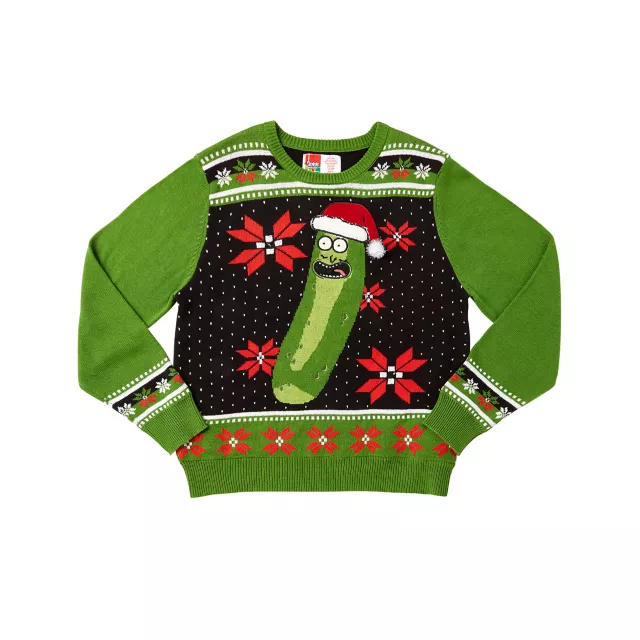 Light Up Pickle Rick Ugly Sweater Rick and Morty