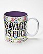 Floral Savage As Fuck Coffee Mug - 20 oz.