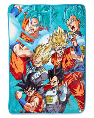 Dragon Ball Blanket - Goku Attack SSJ Blue DBZ store » Dragon Ball Store