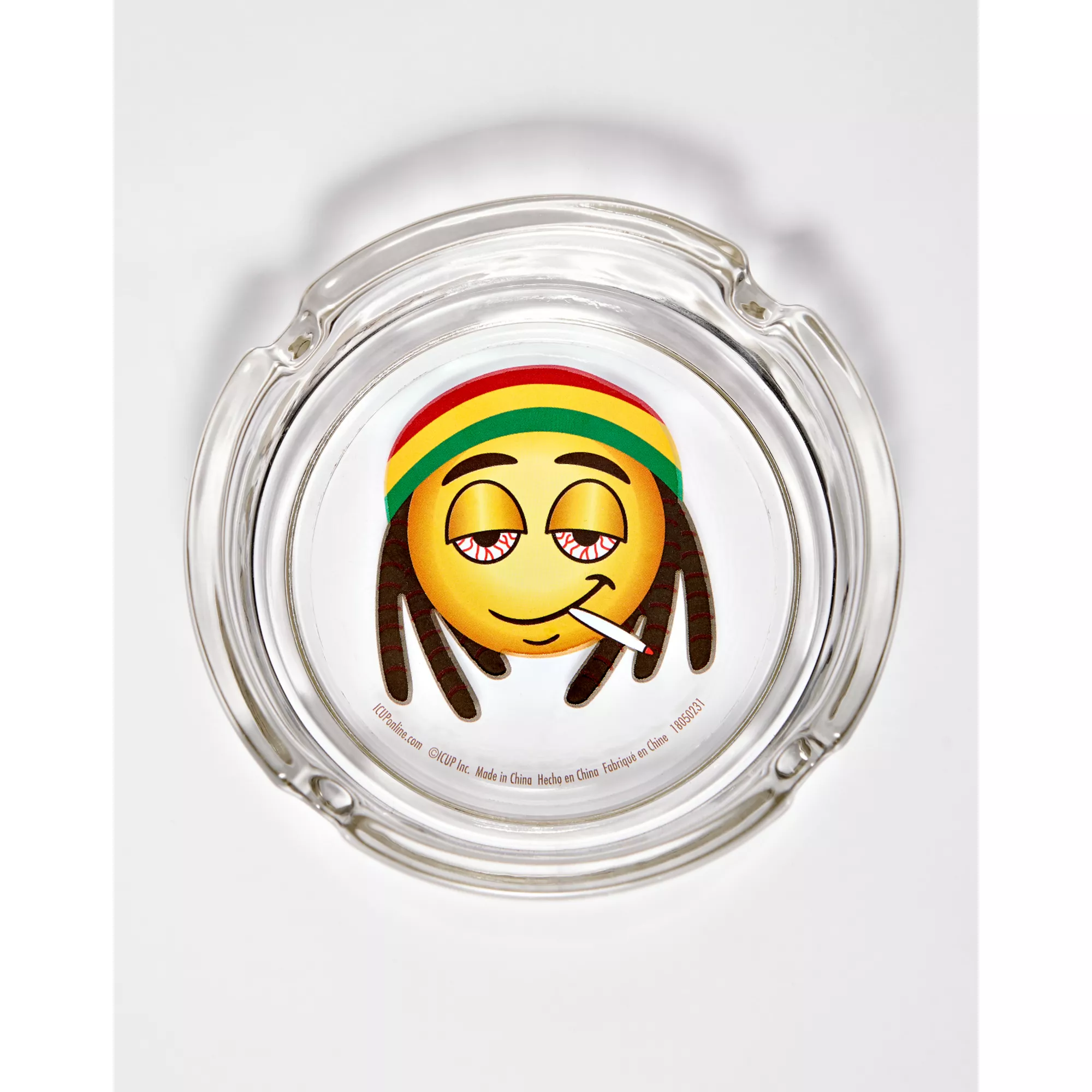 Rasta Leaf Emoji Stash Jar and Ashtray Set at Spencer's