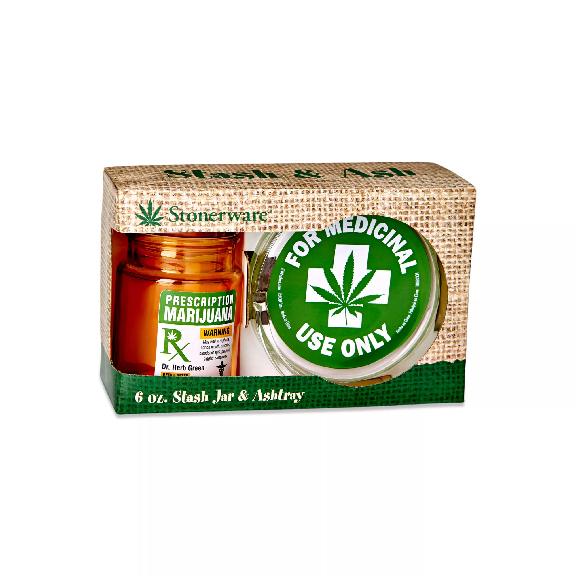 Prescription Marijuana Stash Jar and Ashtray Set at Spencer's