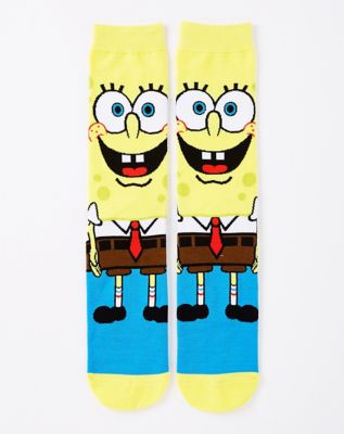 Nickelodeon SpongeBob Squarepants Men's Crew Socks Set With Bandana Sh
