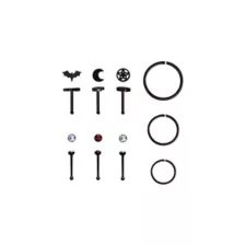 CZ Multi-Pack Stud & Hoop Nose Rings 9 Pack - 20 Gauge at Spencer's