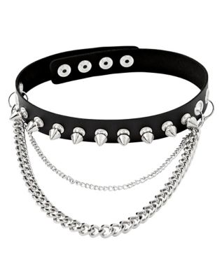 Spiked store chain collar