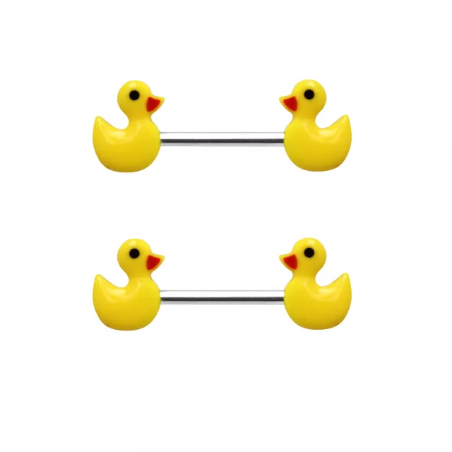 Ducky Nipple Barbells - 14 Gauge