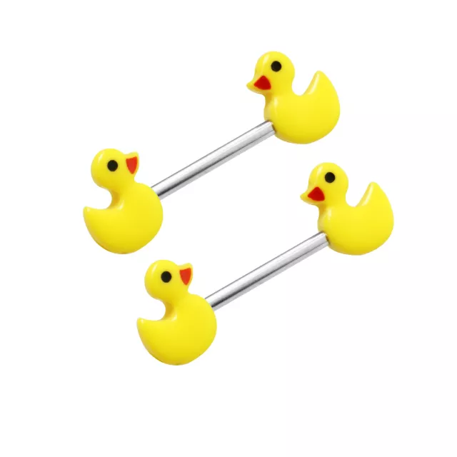 Ducky Nipple Barbells - 14 Gauge
