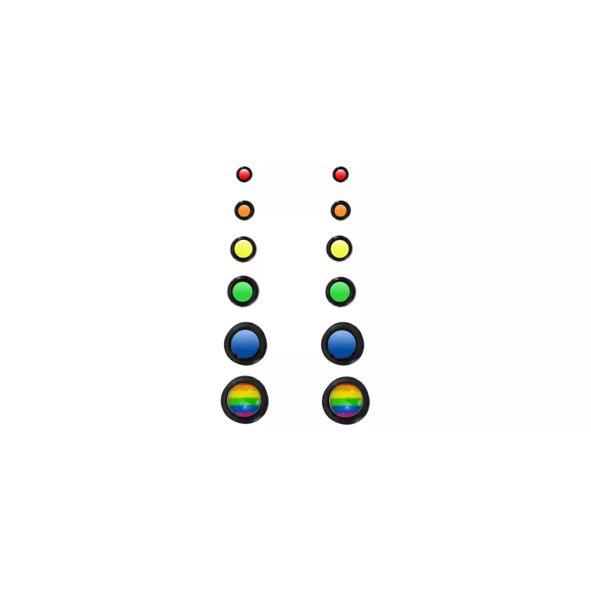 Multi-Pack Pride Rainbow Plugs