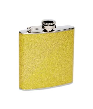 gold glitter flask