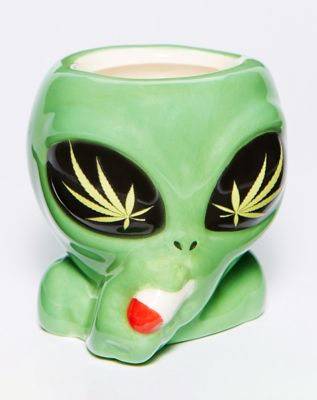 Smoking Alien Shot Glass - 2 oz.