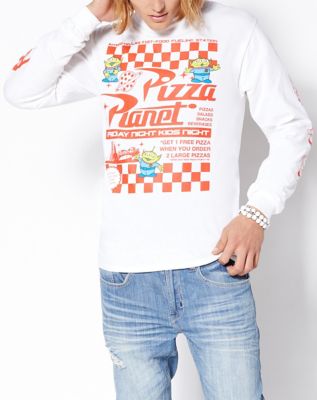 pizza planet long sleeve shirt red