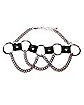 Faux Leather Chain Choker Necklace