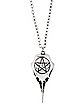 Bird Skull Pentagram Necklace