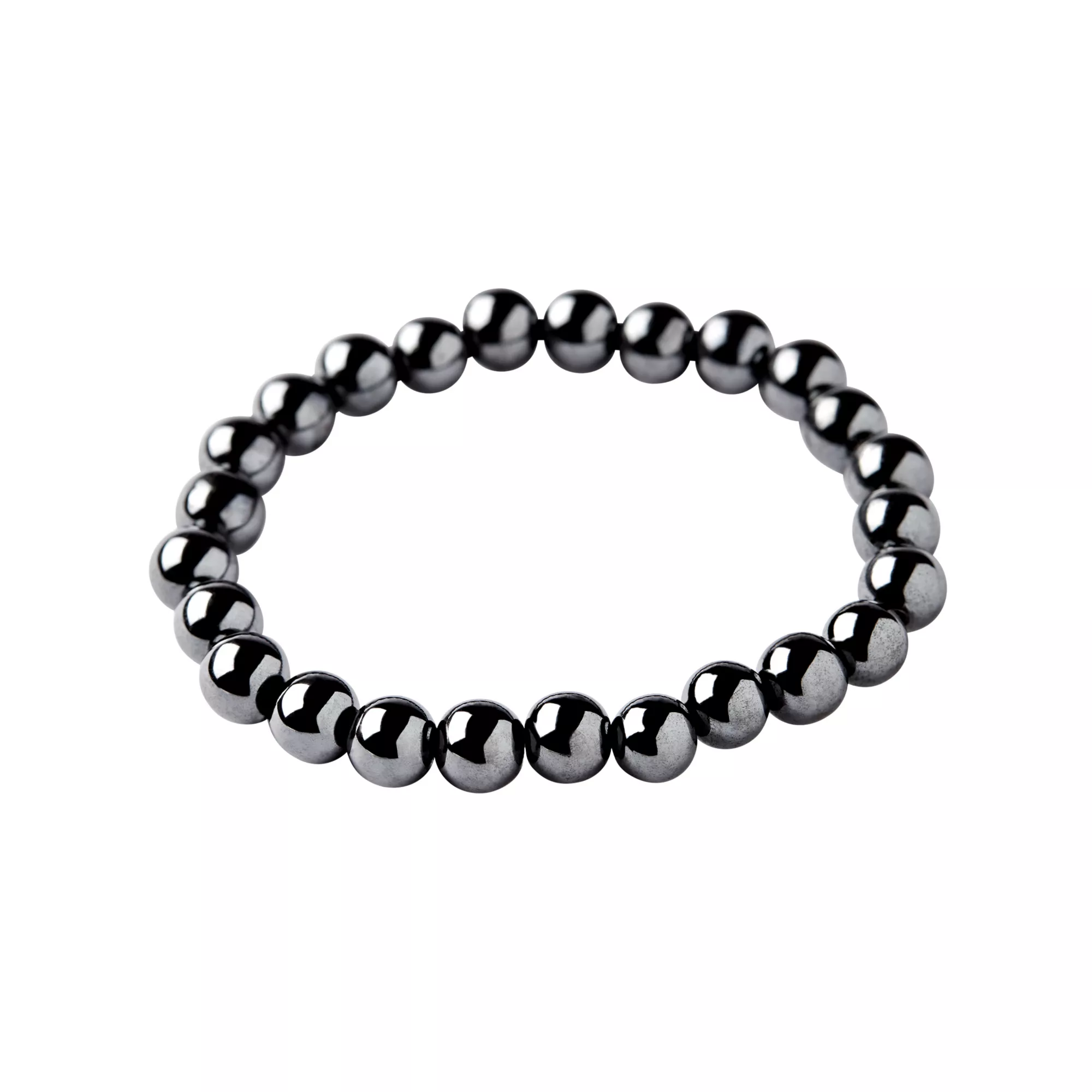 Gunmetal-Effect Beaded Bracelet at Spencer's