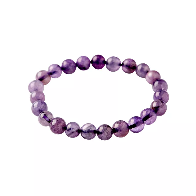 Purple Stone Beaded Bracelet at Spencer's
