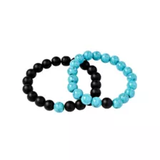 Black & Turqouise Distance Bracelets at Spencer's
