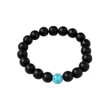 Black & Turqouise Distance Bracelets at Spencer's
