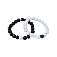 Black & White Distance Bracelets at Spencer's