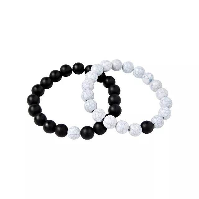 Black & White Distance Bracelets at Spencer's