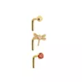 Multi-Pack CZ Dragonfly L-Bend Nose Rings 3 Pack - 20 Gauge at Spencer's