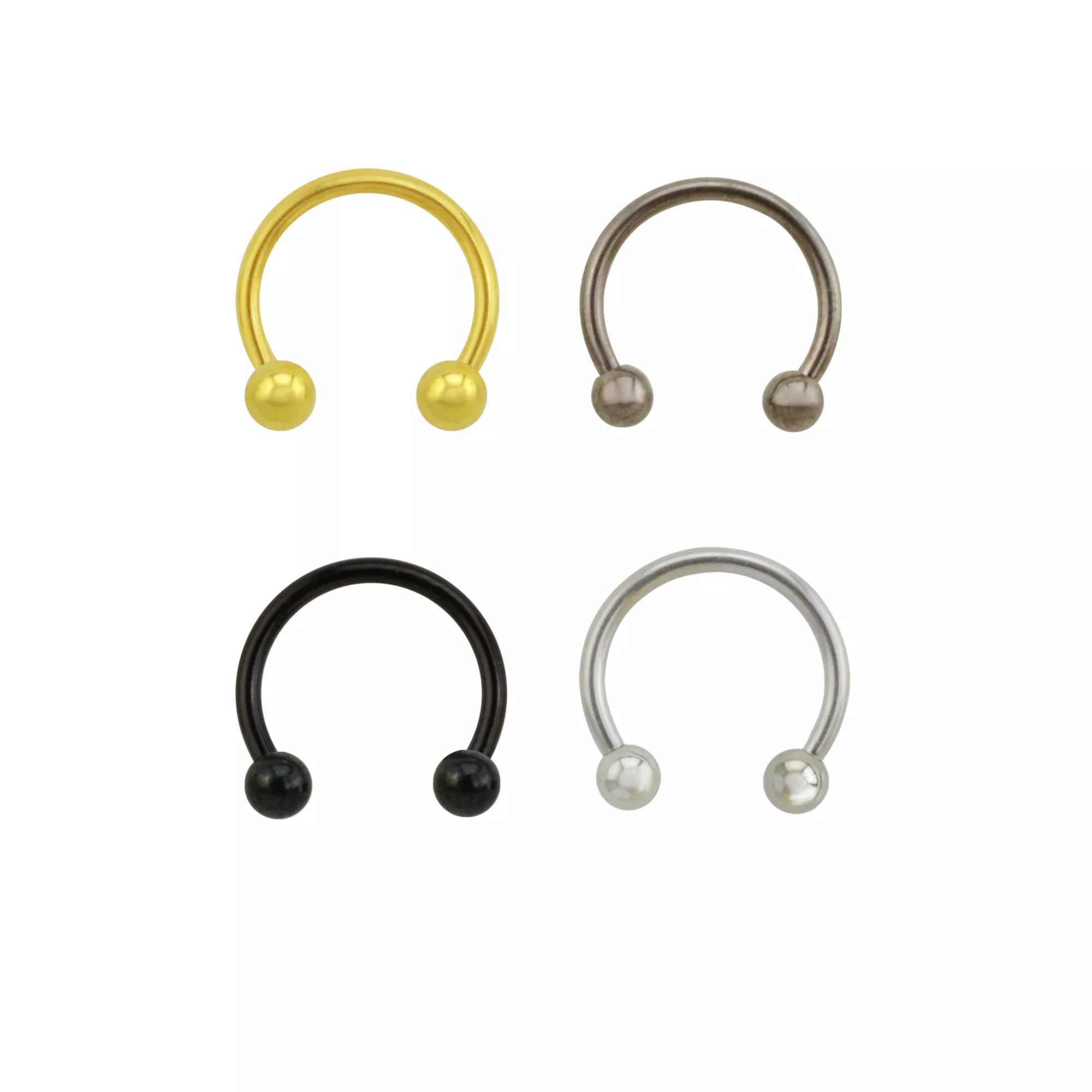 Multi-Pack Plated Horseshoe Rings 4 Pack - 16 Gauge at Spencer's