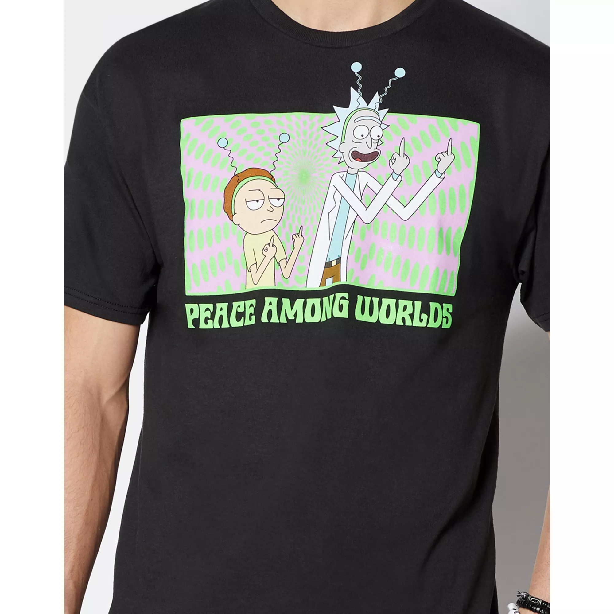 Peace Among Worlds T Shirt - Rick and Morty at Spencer's