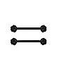 Blackplated CZ Nipple Barbells 1 Pair - 14 Gauge