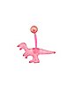 Pink Glow In The Dark Dinosaur Belly Ring - 14 Gauge