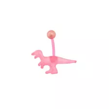 Pink Glow In The Dark Dinosaur Belly Ring - 14 Gauge at Spencer's