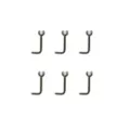 Multi-Pack CZ L-Bend Nose Rings - 6 Pack at Spencer's