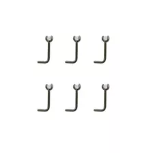 Multi-Pack CZ L-Bend Nose Rings - 6 Pack at Spencer's